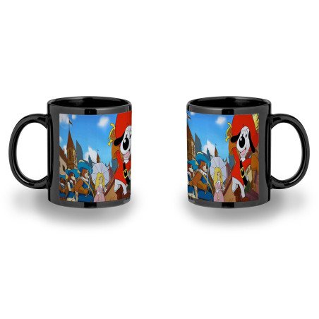 Taza color recuadro Dartañan mosqueteros espadachin dibujos julieta color mug jarra cerveza te infusión