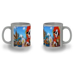Taza color recuadro Dartañan mosqueteros espadachin dibujos julieta color mug jarra cerveza te infusión