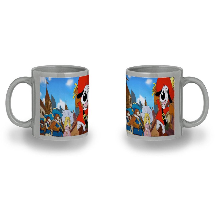 Taza color recuadro Dartañan mosqueteros espadachin dibujos julieta color mug jarra cerveza te infusión