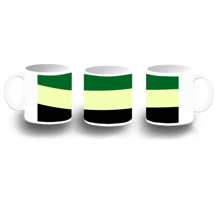 Taza fotoluminiscente bandera de extremadura españa comunidad autonoma BRILLA OSCURIDAD