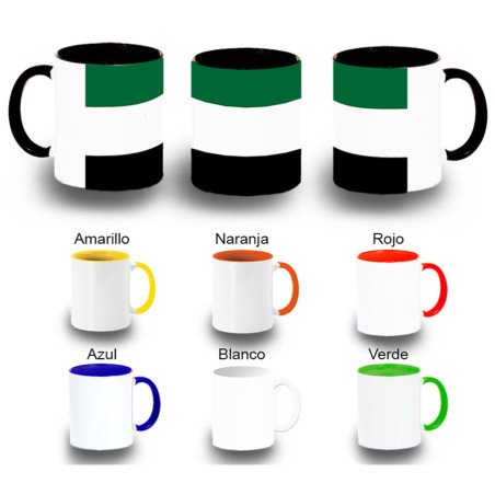 Taza colores bandera de extremadura españa comunidad autonoma color personalizada