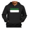 SUDADERA NEGRA con CAPUCHA bandera de extremadura españa comunidad autonoma adulto poliester algodón personalizada