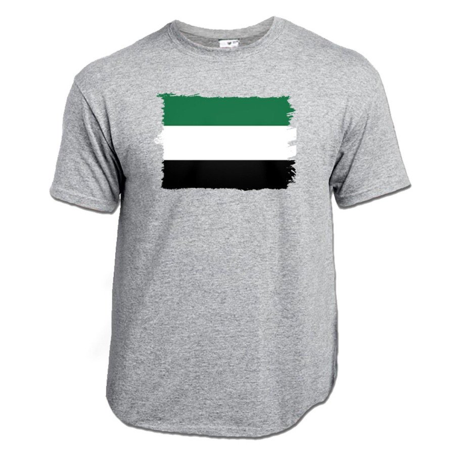 CAMISETA Gris mezcla bandera de extremadura españa comunidad autonoma moda verano personalizada