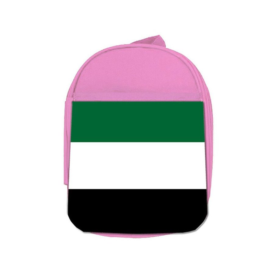 Mochila Rosa bandera de extremadura españa comunidad autonoma escolar personalizado picnic excursión deporte