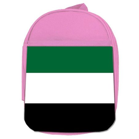 Mochila Rosa bandera de extremadura españa comunidad autonoma escolar personalizado picnic excursión deporte