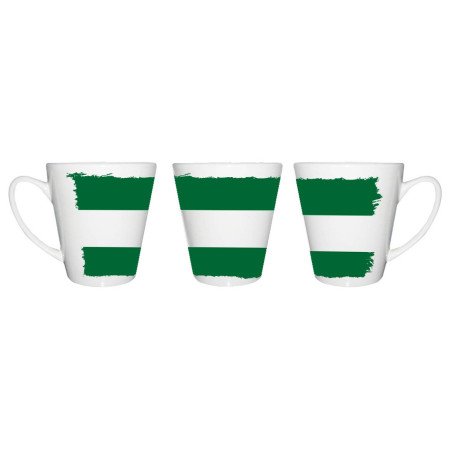 Taza cónica bandera de andalucia españa comunidad autonoma conica personalizada