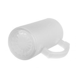 Jarra cerveza cristal bandera de andalucia españa comunidad autonoma esmerilada esmerilado 500ml