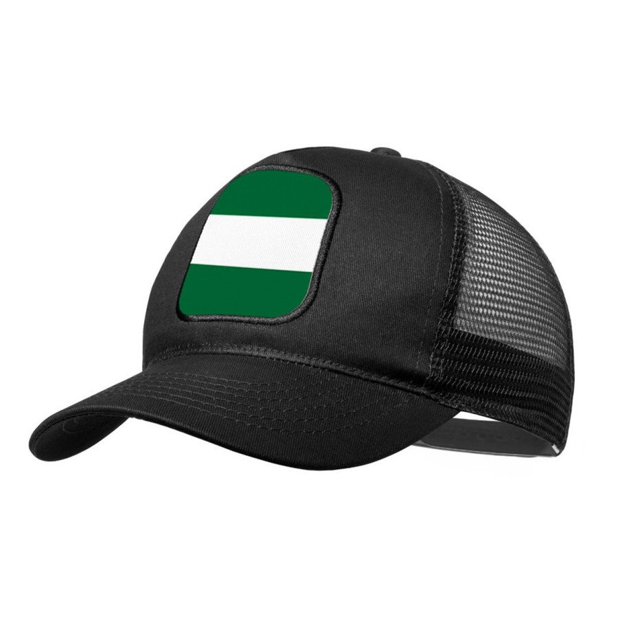 Gorra NEGRA con rejilla bandera de andalucia españa comunidad autonoma moda deporte