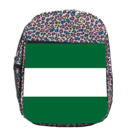 Mochila LUNARES ESTAMPADO bandera de andalucia españa comunidad autonoma escolar personalizado picnic excursión deporte