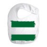 Babero colores bandera de andalucia españa comunidad autonoma personalizado bebe