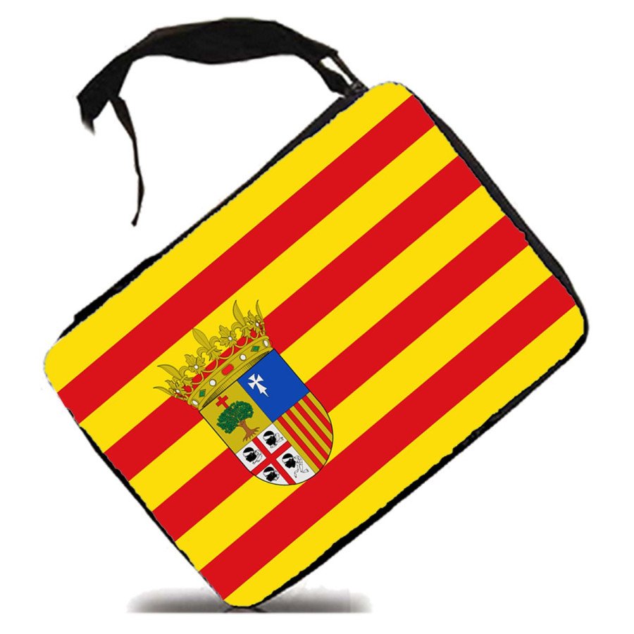 Estuche bandera de aragon españa comunidad autonoma escolar case