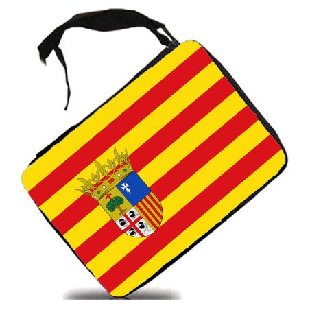 Estuche bandera de aragon españa comunidad autonoma escolar case