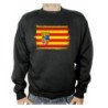 SUDADERA NEGRA bandera de aragon españa comunidad autonoma adulto poliester algodón personalizada