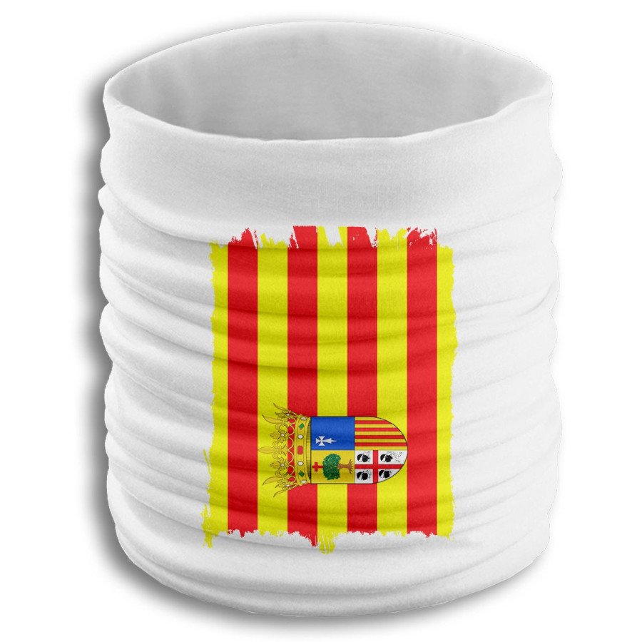 Braga elástica suave bandera de aragon españa comunidad autonoma fresca cuello deporte