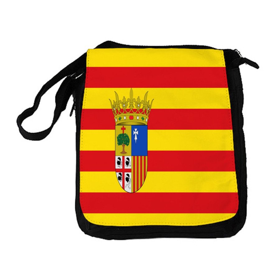 Bandolera reportero Mediana bolso bandera de aragon españa comunidad autonoma bolsa mochila hombro
