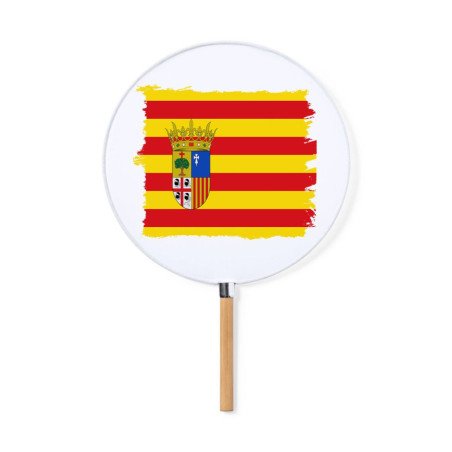 Abanico estilo pai pai bandera de aragon españa comunidad autonoma moda primavera verano elegante