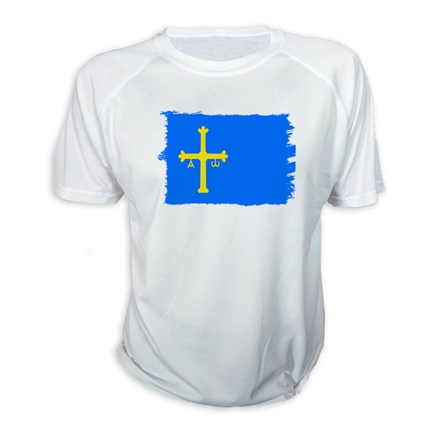 CAMISETA bandera de asturias españa comunidad autonoma personalizada