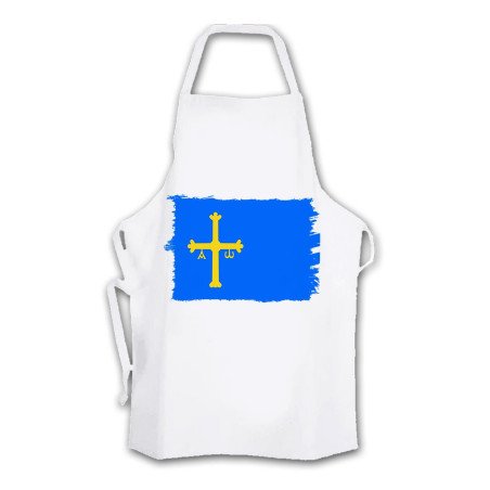 Delantal talla adulto bandera de asturias españa comunidad autonoma cocina personalizado