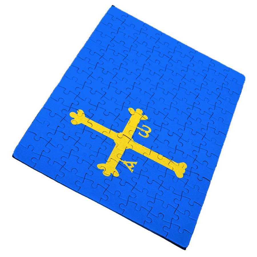 Puzzle de tamaño y piezas a ELEGIR bandera de asturias españa comunidad autonoma rompecabezas educativo puzle