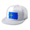Gorra 5 paneles redecilla trasera bandera de asturias españa comunidad autonoma estilo rapero
