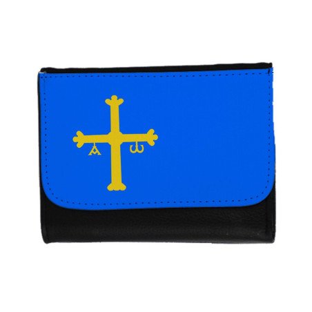 Billetera Billetero bandera de asturias españa comunidad autonoma unisex negro monedero