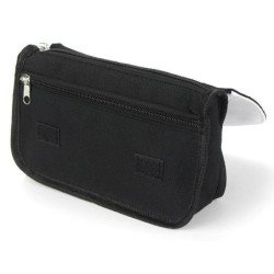 Estuche Neceser de lona bandera de asturias españa comunidad autonoma unisex negro bolsa aseo multiusos