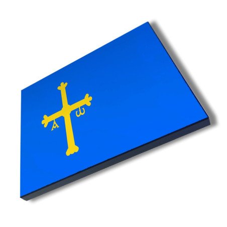 Panel fotográfico decorativo bandera de asturias españa comunidad autonoma cuadro acabado brillante elegante pared