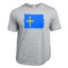 CAMISETA Gris mezcla bandera de asturias españa comunidad autonoma moda verano personalizada