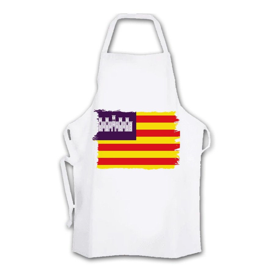 Delantal talla adulto bandera de baleares españa comunidad autonoma cocina personalizado