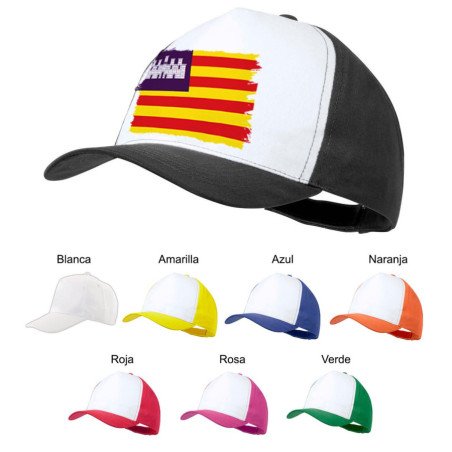Gorra colores bandera de baleares españa comunidad autonoma color personalizada