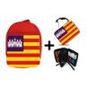 Pack Mochila Roja y Estuche bandera de baleares españa comunidad autonoma material escolar