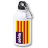 Bidón 400ml metálico bandera de baleares españa comunidad autonoma para viaje y deporte