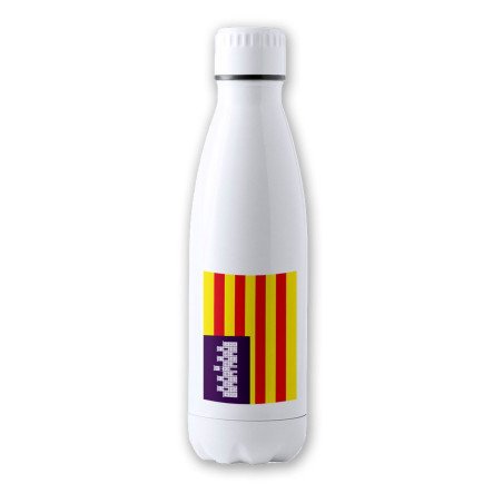 Bidón 700 ml acero inoxidable bandera de baleares españa comunidad autonoma tapon seguridad botella