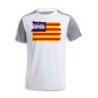 CAMISETA DISEÑO bicolor bandera de baleares españa comunidad autonoma personalizada