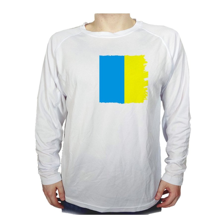 CAMISETA MANGA LARGA bandera de canarias españa comunidad autonoma personalizada