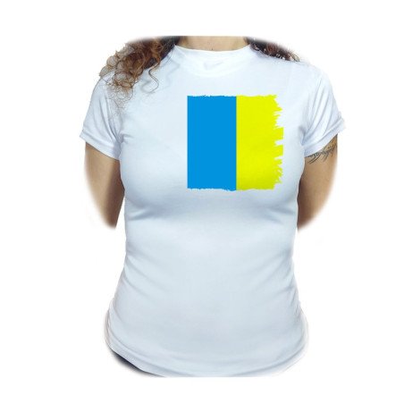 CAMISETA MUJER bandera de canarias españa comunidad autonoma moda personalizada