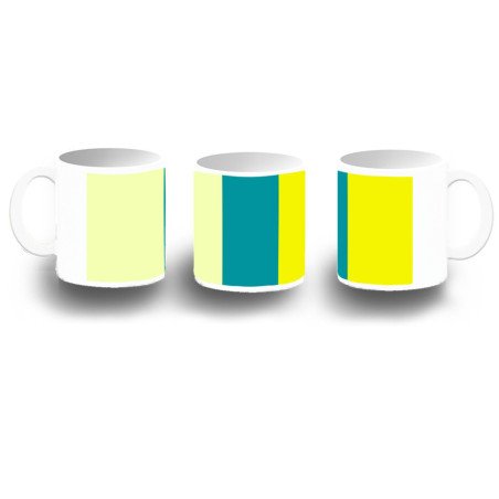 Taza fotoluminiscente bandera de canarias españa comunidad autonoma BRILLA OSCURIDAD