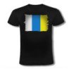 CAMISETA NEGRA bandera de canarias españa comunidad autonoma moda verano personalizada