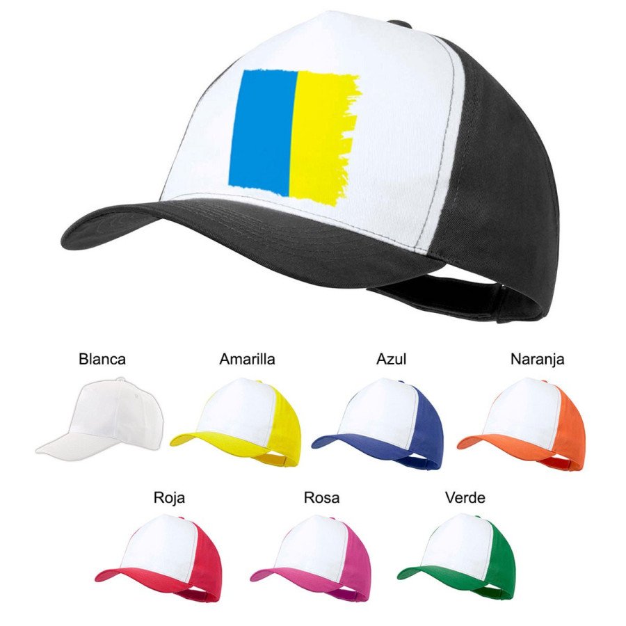 Gorra colores bandera de canarias españa comunidad autonoma color personalizada