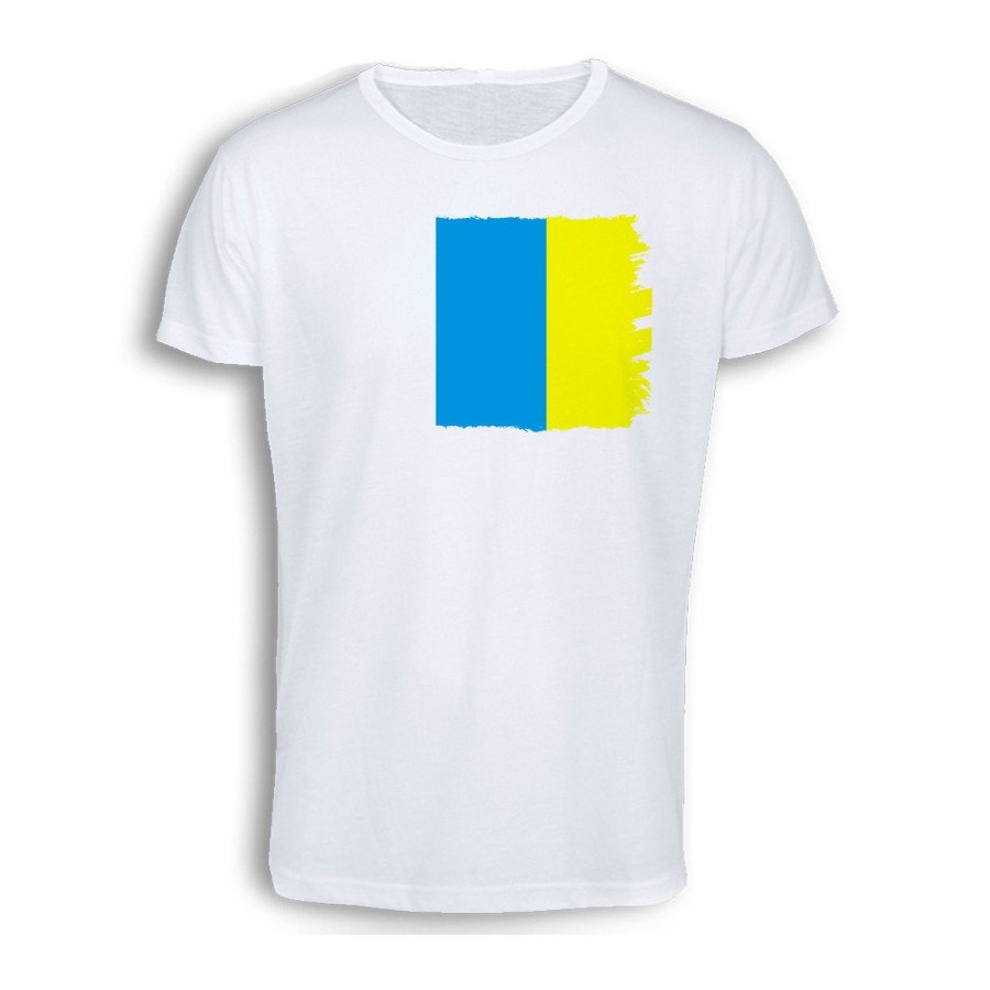 CAMISETA TACTO ALGODÓN bandera de canarias españa comunidad autonoma cómoda personalizada