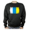 SUDADERA NEGRA bandera de canarias españa comunidad autonoma adulto poliester algodón personalizada