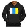 SUDADERA NEGRA con CAPUCHA bandera de canarias españa comunidad autonoma adulto poliester algodón personalizada