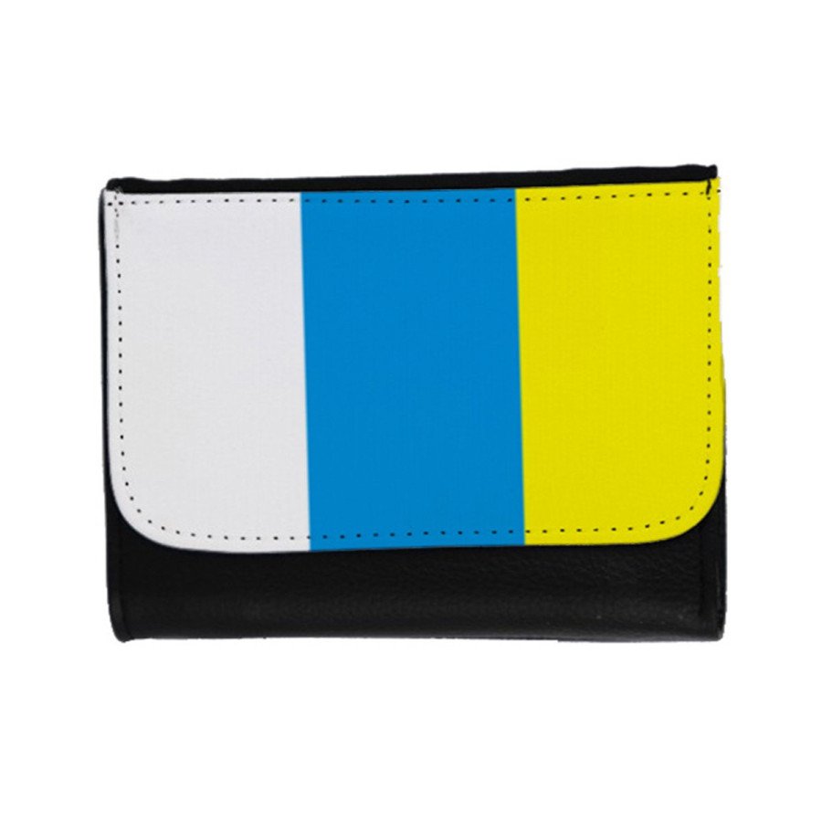 Billetera Billetero bandera de canarias españa comunidad autonoma unisex negro monedero