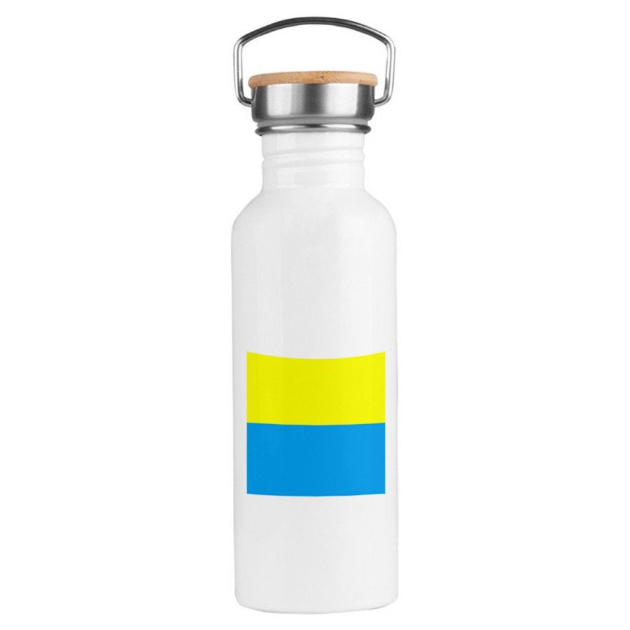 Bidón 750 ml acero inoxidable estilo retro bandera de canarias españa comunidad autonoma deporte deportivo botella