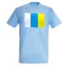 CAMISETA Azul Cielo bandera de canarias españa comunidad autonoma moda verano personalizada