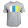 CAMISETA Gris mezcla bandera de canarias españa comunidad autonoma moda verano personalizada