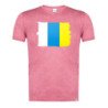 CAMISETA Roja mezcla bandera de canarias españa comunidad autonoma moda verano tshirt