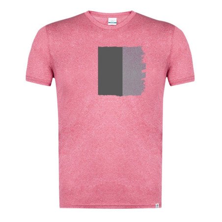 CAMISETA Roja mezcla con imagen en tonalidades NEGRAS bandera de canarias españa comunidad autonoma tshirt