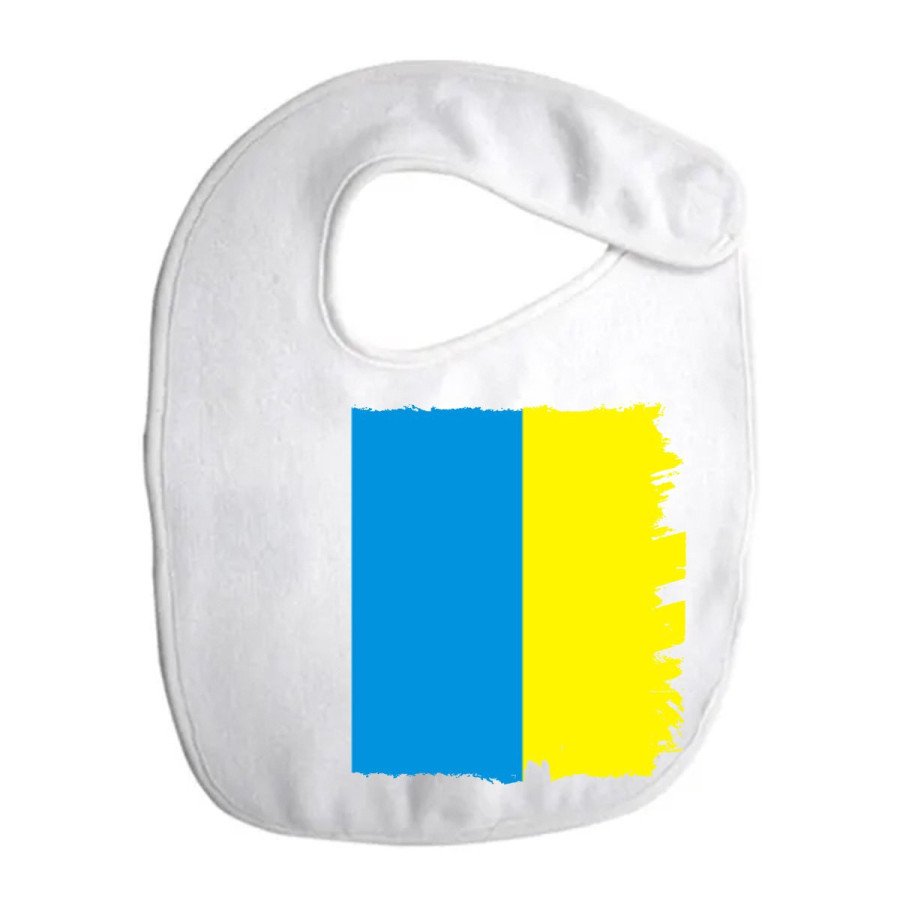 Babero colores bandera de canarias españa comunidad autonoma personalizado bebe