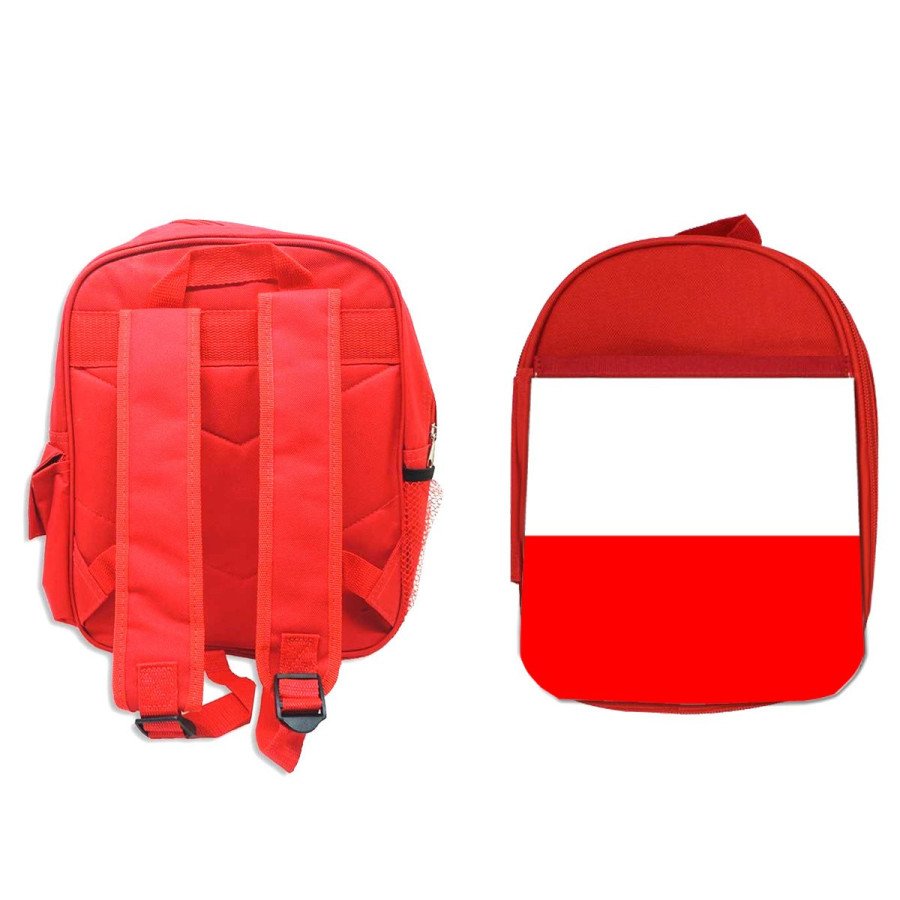 Mochila Roja bandera de cantabria españa comunidad autonoma escolar personalizado